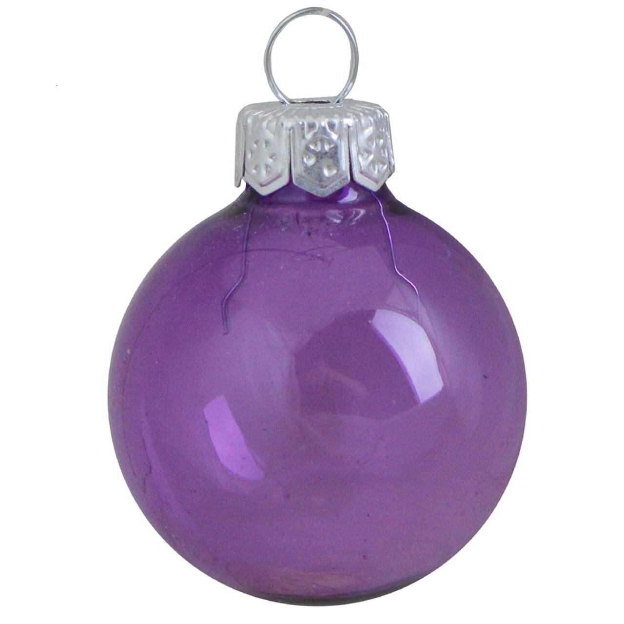 Whitehurst 28ct Soft Lavender Clear Glass Ball Christmas Ornaments 2" (50mm)